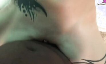 White Tattoo Teen (wtt) Masturbated and Fucked by Black Cock