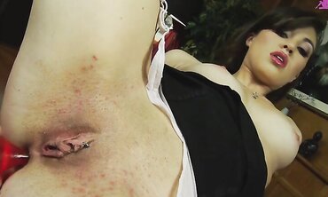 Business Exec Tiffany Doll Plugs Ass With Toys And Spunk-Spraying Dick