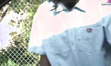 Big Blonde with Long Hair Loves Black Cock