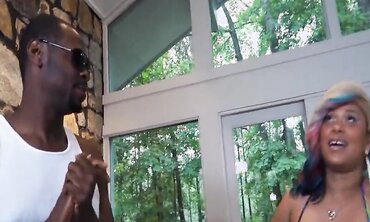 Sexy Tattooed Black Beauty Gets Rides a Big Black Cock after Sucking it along with Hot Ebony Babe Pinky