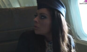 Briana Blair And Jasmine Jolie Fuck In Their Fishnets In First Class