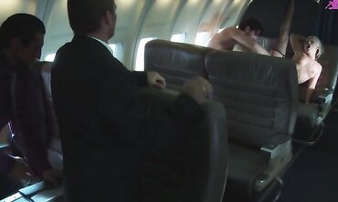 Briana Blair And Jasmine Jolie Fuck In Their Fishnets In First Class