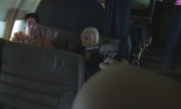 Briana Blair And Jasmine Jolie Fuck In Their Fishnets In First Class