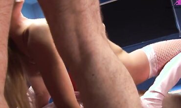Threesome, High Heels, Shaved Pussy, Big Boobs, Natural Tits, Cream Pie, Facial Cumshot, Tattooes/Piercings, Nylons/Pantyhose