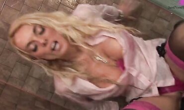 One Blonde And Two Brunettes For One Horny Professor