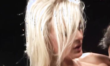 Blonde Stripper With Big Boobs And Fishnets Sucks And Fucks