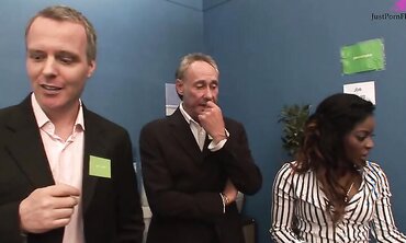 Jasmine And Romana Get Interviewed By Two Men And Have Foursome Sex