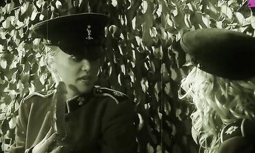 Demented Lesbian Threesome Plus A Stiff Cock
