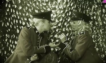 Demented Lesbian Threesome Plus A Stiff Cock