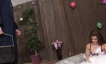 Elle Brook Pulls Her Panties To The Side For His Big Dick And Creampie
