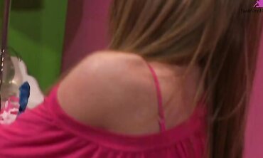 Faye And Georgia Roll, Grind And Bump Poons In Girly Polkadot Bedroom