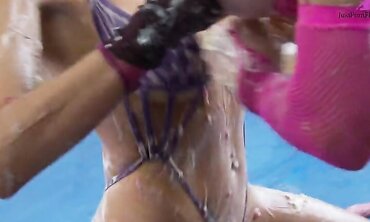 Ass Eating, Lesbian, Big Boobs, Shaved Pussy