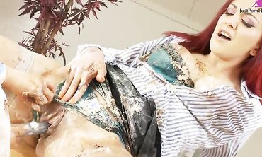 Masturbation, Sex Toy, Ass Eating, High Heels, Shaved Pussy, Fetish, Lesbian, Nylons/Pantyhose