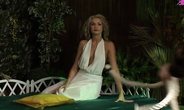 Sensual Jane And Stacey Please A Man In The Garden