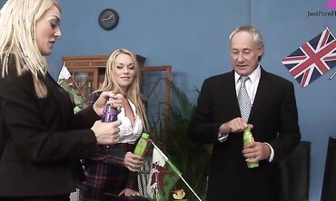 Big Boobed Brits Stacey Saran And Emma Butt Suck And Fuck In Mmff Foursome