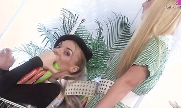 Stacey Saran And Another Blonde With Big Boobs In An Ffmm Foursome