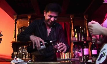 A Few Amazing Girls Share A Cock In The Bar And Get Each Other Off Too
