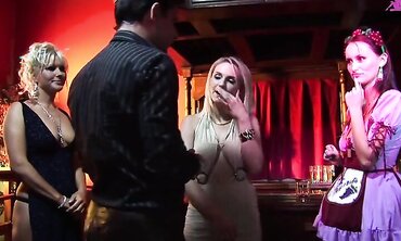 A Few Amazing Girls Share A Cock In The Bar And Get Each Other Off Too
