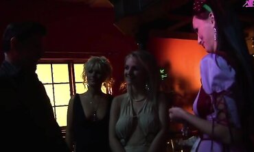 A Few Amazing Girls Share A Cock In The Bar And Get Each Other Off Too