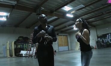 Sexy Brown Isis Spreads Wide Open For Giant Cock Fuck