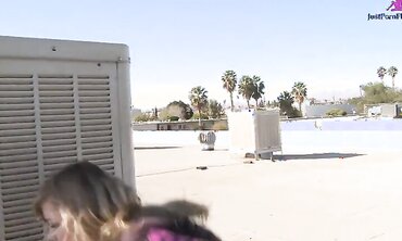 18-Year Old Nicole Ray Wacks Off Thick Cock And Gets Plowed In Restroom