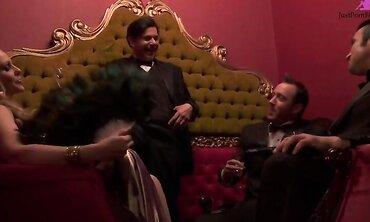 Pornstars In A Hot Orgy Group Sex Scene Takes Place In The 1920's