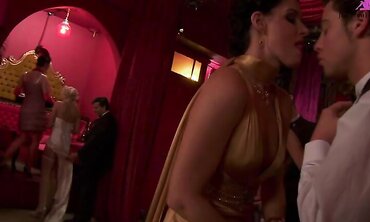 Pornstars In A Hot Orgy Group Sex Scene Takes Place In The 1920's