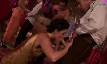 Pornstars In A Hot Orgy Group Sex Scene Takes Place In The 1920's