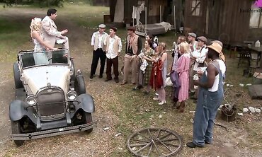 Amber Rayne, Hannah West And Kaci Star In Outdooor Gangbang