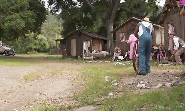 Amber Rayne, Hannah West And Kaci Star In Outdooor Gangbang