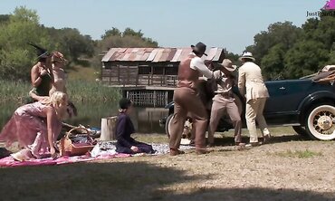 Bobbi Starr, Dylan Ryder, Julia Ann And Natasha Marley Outdoor Orgy