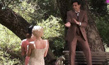 Madelyn Marie And Natasha Marley In A Hot Outdoor Threesome