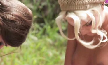 Madelyn Marie And Natasha Marley In A Hot Outdoor Threesome