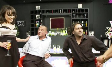 Lou Charmelle And Her Glamorous Friend Fuck All The Dudes In The Room