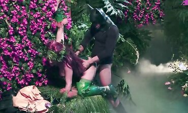 Batfuck Enters Poison Envys Garden Of Lust And Fucks His Cock Off