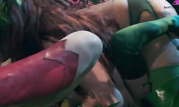 Batfuck Enters Poison Envys Garden Of Lust And Fucks His Cock Off