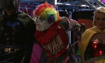 The Jokester And Batfuck Lead A Wild Orgy With Batchick And Hoards Of Sluts
