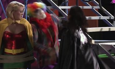 The Jokester And Batfuck Lead A Wild Orgy With Batchick And Hoards Of Sluts