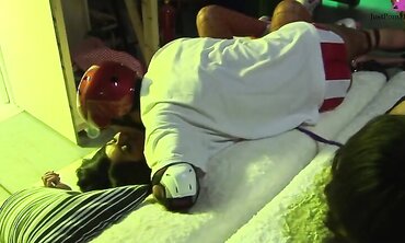 Kit Lee And Kat Lee Fuck Two Skater Dudes In A Group Sex Foursome