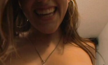 Sabrina Starlet Looks Into The Camera As She Paws Her Tongue Guy On His Wood