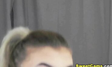 Platinum-Blonde Hottie is a Faux-Cock Toying Princess