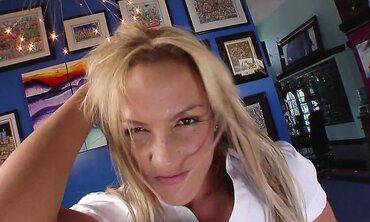 Petite Blonde Britney Takes a Hardcore Blowjob on the Pool Table