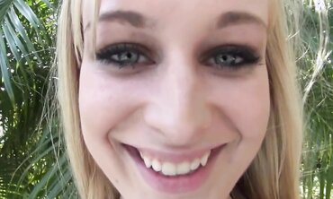 Blonde Amateur Stacey Takes a Hardcore Dip in the Pool