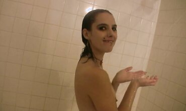 POV Brunette Amateur Blowjob and Trim Sneakup