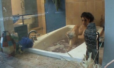 Tattooed Brunette Lesbians in Stockings Lick Each Other's Pussy