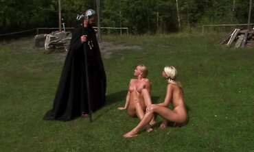 Blonde Babe with Big Tits Gets Pussy Licked on the Grass