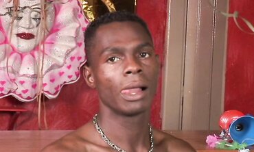 Solo Black Guy Strokes His Massive Cock In Dark Trousers