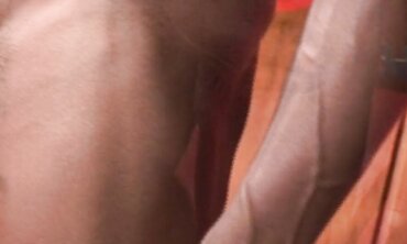 Solo Black Guy Strokes His Massive Cock In Dark Trousers