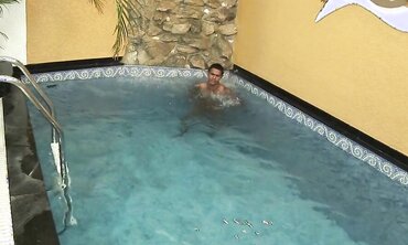Solo Gay Latin Muscle With Tattoos Stroking His Dark Trunk