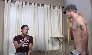 Tattooed Gay Newbie Gets Teabagged by Fratboy